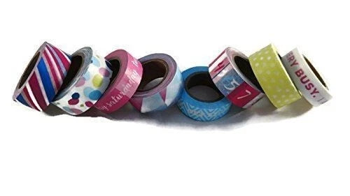 Planner Washi Tape Bright Colors - 8 Spools - Style #2