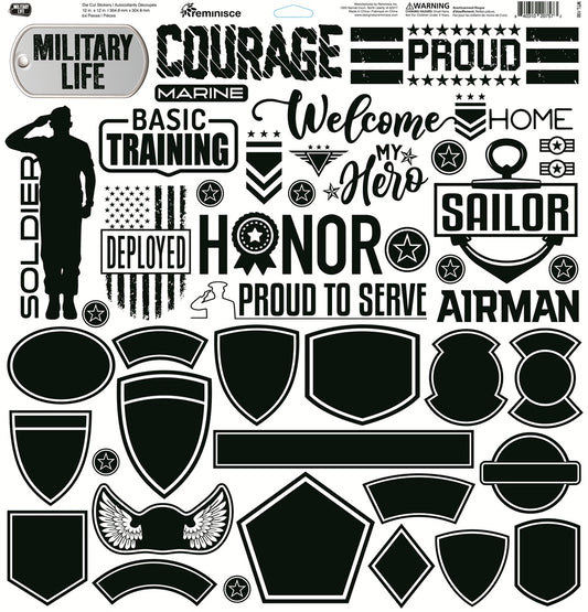 Reminisce Military Life Stickers