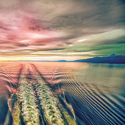 Alaskan Sunrise - Alaska Cruise 12X12 Travel Scrapbook Paper