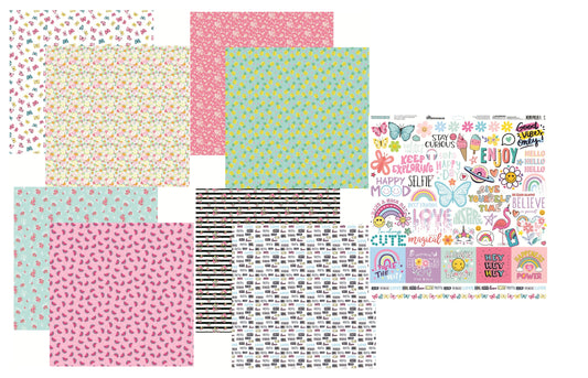 Reminisce Always Be You Scrapbook Papers and Stickers Set