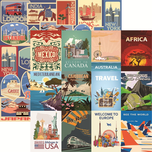 Reminisce Around the World Global Gateways Scrapbook Paper