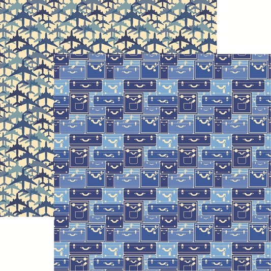 Reminisce Around the World Vacation Mode Scrapbook Paper