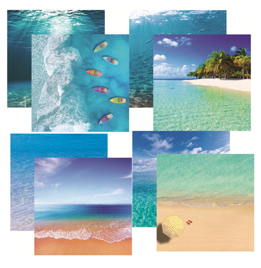 Reminisce Beach Vibes Scrapbook Paper Assortment Set