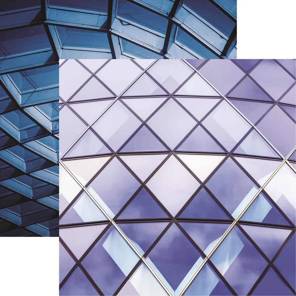 Reminisce Blue Mood Reflections Scrapbook Paper