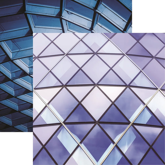 Reminisce Blue Mood Reflections Scrapbook Paper