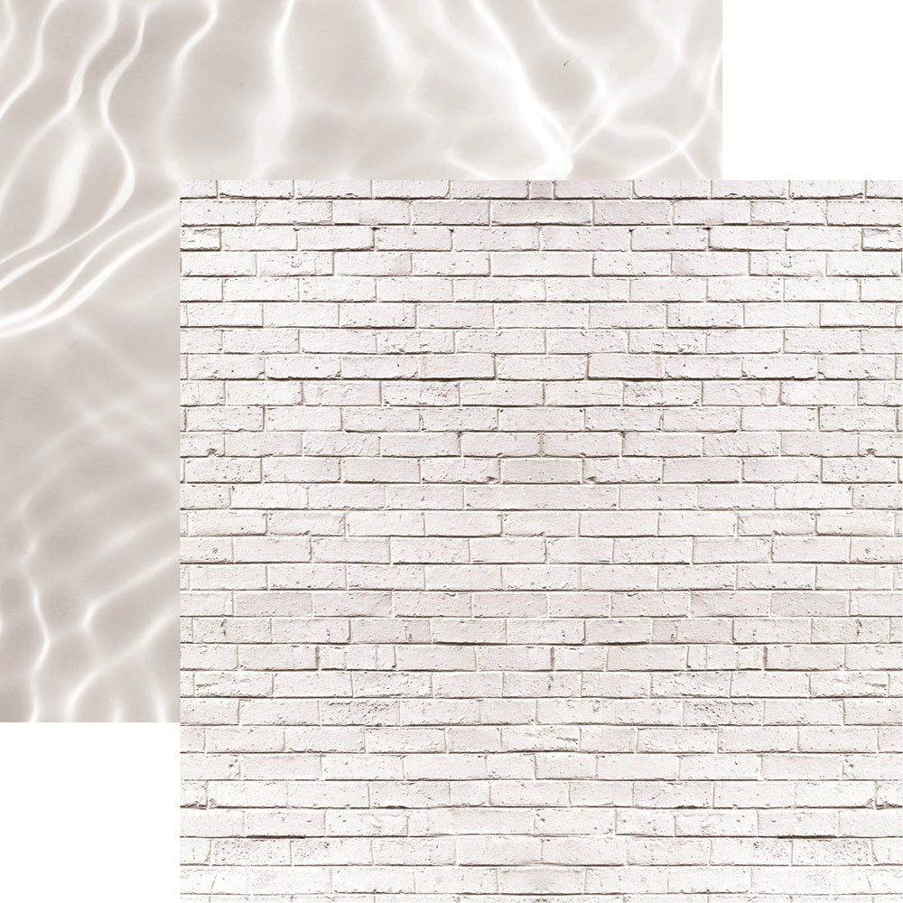 Boys to Men Gray Brick Scrapbook Paper by Reminisce