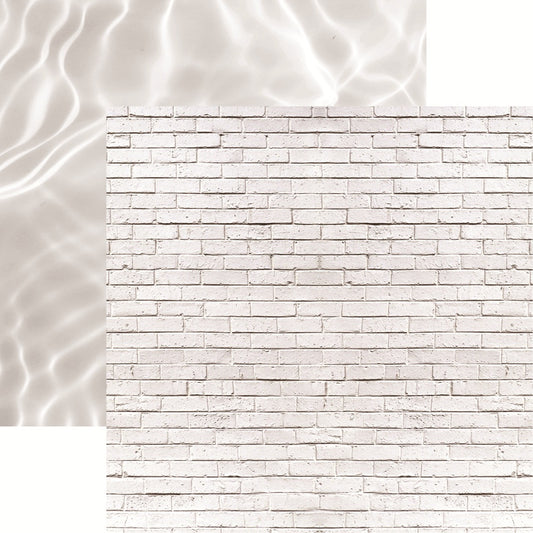 Boys to Men Gray Brick Scrapbook Paper by Reminisce