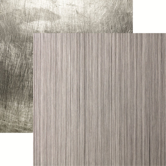 Reminisce Boys to Men Style 4 Gray Grunge Scrapbook Paper