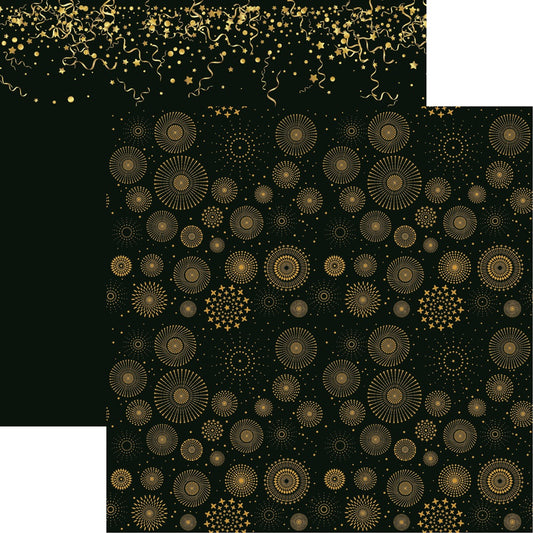 Cheers to a New Year Fireworks Scrapbook Paper