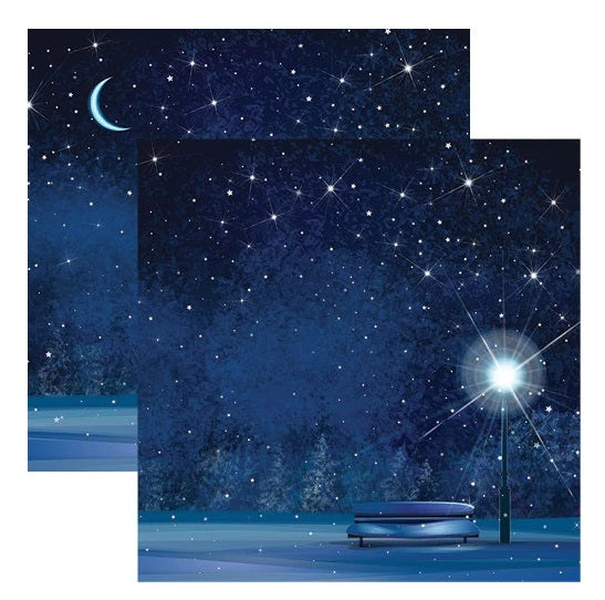 Reminisce Christmas Eve White Christmas Scrapbook Paper