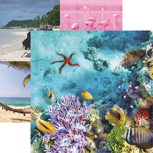 Reminisce Coastal Serenade Underwater Scrapbook paper