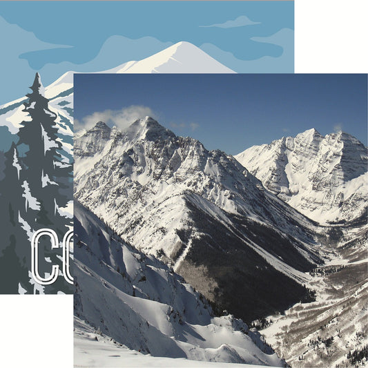 Reminisce Colorado Majestic Mountains Scrapbook Paper