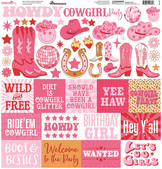 Reminisce Cowgirl Party Stickers