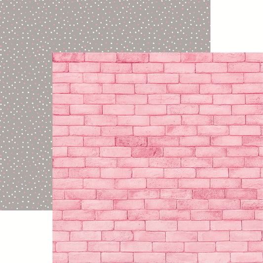 Pink Brick - Dance - 12x12 Scrapbook Paper