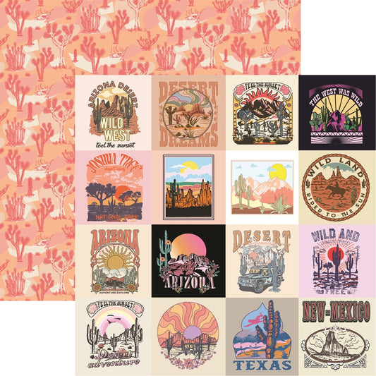 Reminisce Desert Dreams Desert Adventure Scrapbook Paper