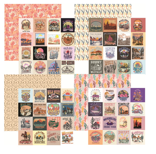 Reminisce Desert Dreams Scrapbook Paper Assortment Set