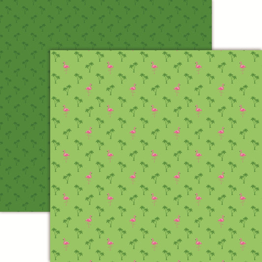 Reminisce Flamingo Beach Palms and Paradise Paper