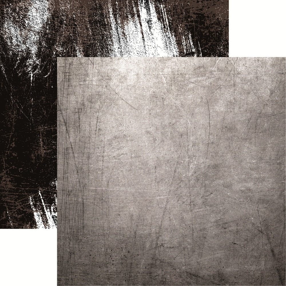 Reminisce Garage Grunge - Grunge Metal Scrapbook Paper