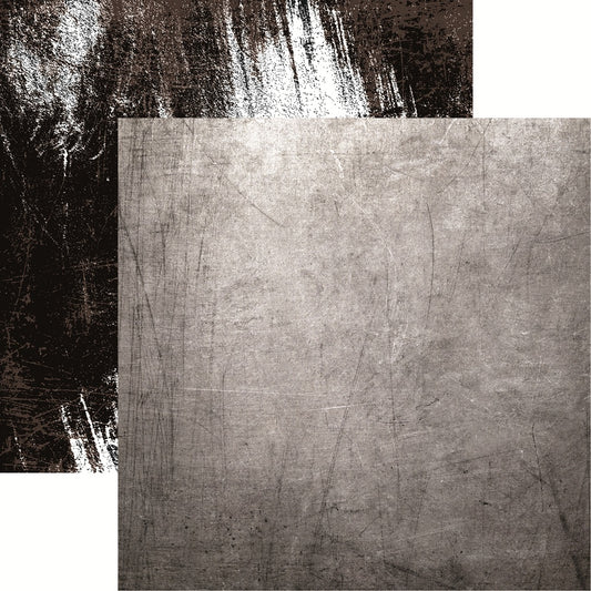 Reminisce Garage Grunge - Grunge Metal Scrapbook Paper