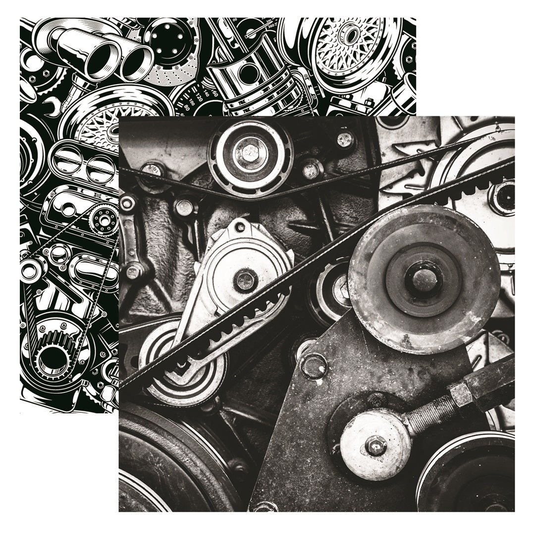 Grease Monkey - Garage Life 12x12 Scrapbook Paper