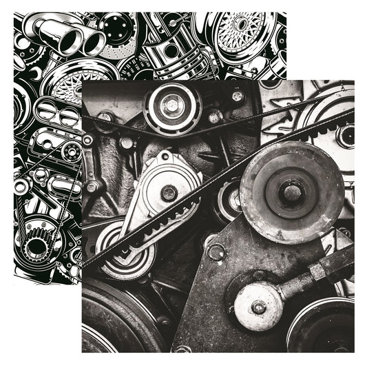 Grease Monkey - Garage Life 12x12 Scrapbook Paper