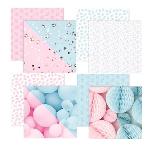 Gender Reveal Scrapbook Paper Set by Reminisce