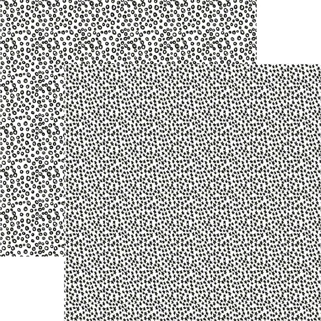 Reminisce Hand Drawn Stars Scrapbook paper