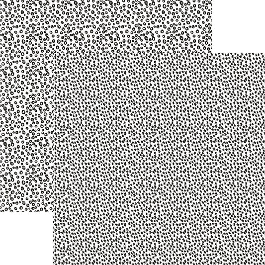 Reminisce Hand Drawn Stars Scrapbook paper