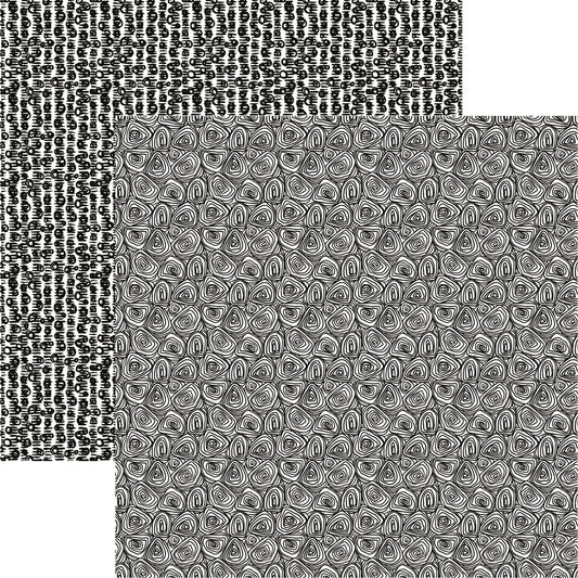 Reminisce Hand Drawn Swirls Scrapbook Paper