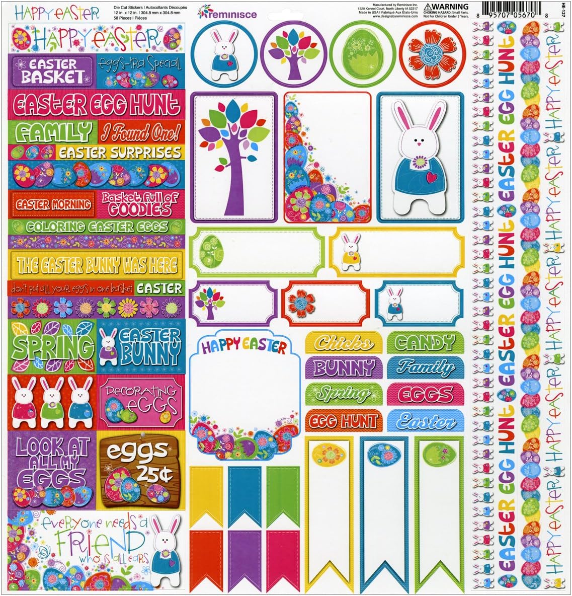 Happy Easter 12x12 Variety Sticker Sheet