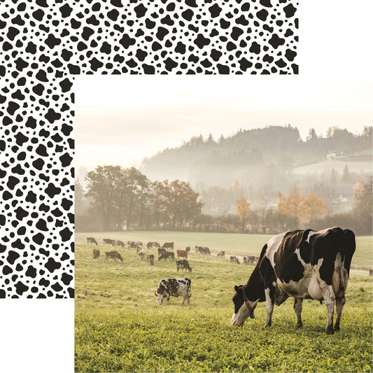 Reminisce Holy Cow Holstein Scrapbook Paper