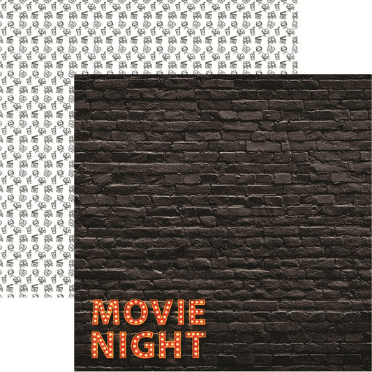 Reminisce Its Showtime Movie Night Scrapbook Paper