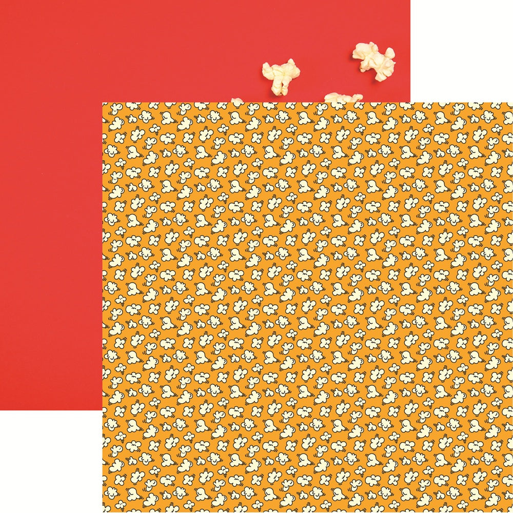 Movie Theater Popcorn - It's Showtime Scrapbook Paper by Reminisce