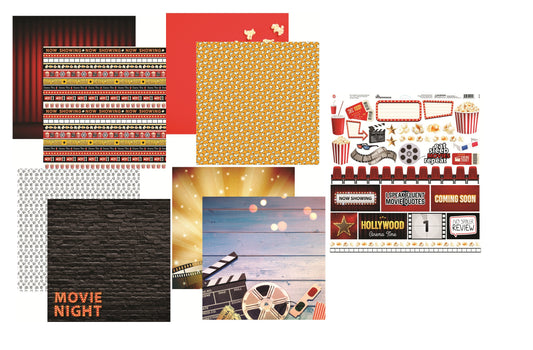 Reminisce Its Showtime Scrapbook Papers and Stickers Set