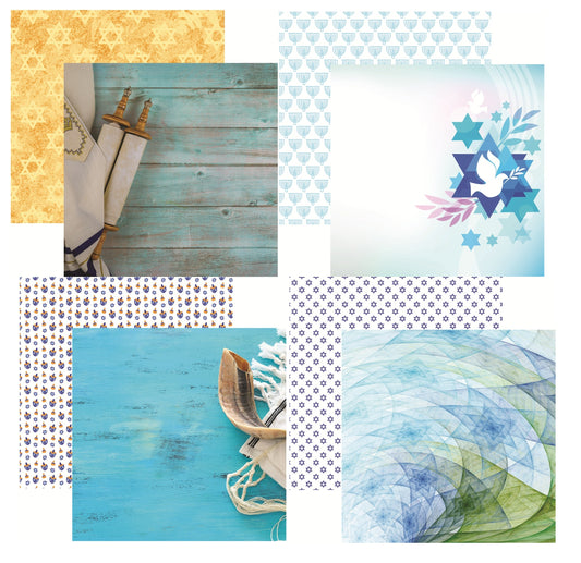 Reminisce Jewish Celebrations Scrapbook Paper Assortment Set by Reminisce