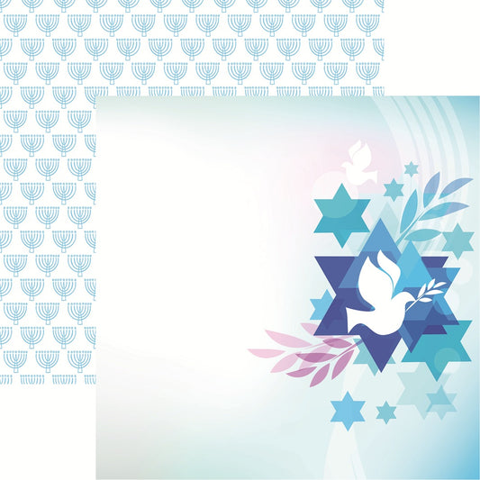 Reminisce Jewish Celebrations Star of David Scrapbook Paper