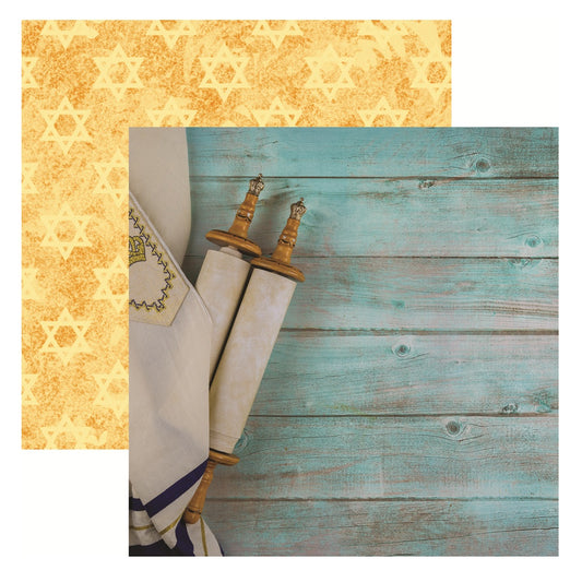 Torah - Jewish Celebrations Scrapbook Paper 12x12 by Reminisce