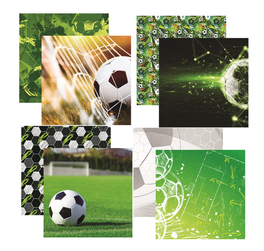 Reminisce Lets Play Soccer Scrapbook Paper Assortment Set