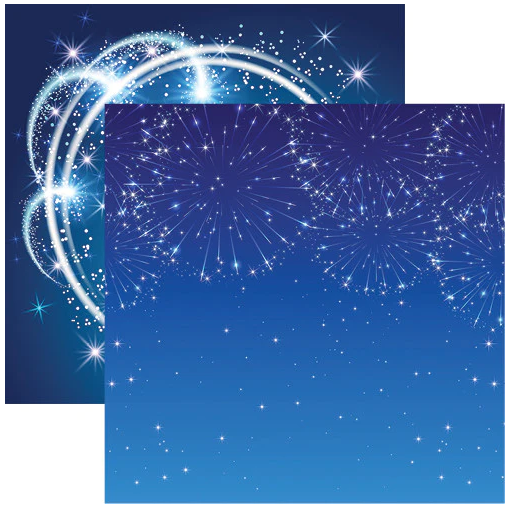 Reminisce Magical Fireworks Scrapbook Paper by Reminisce