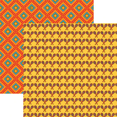 Reminisce Mexican Fiesta Maracas Scrapbook paper