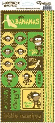 Reminisce Monkey Business Phrases Stickers