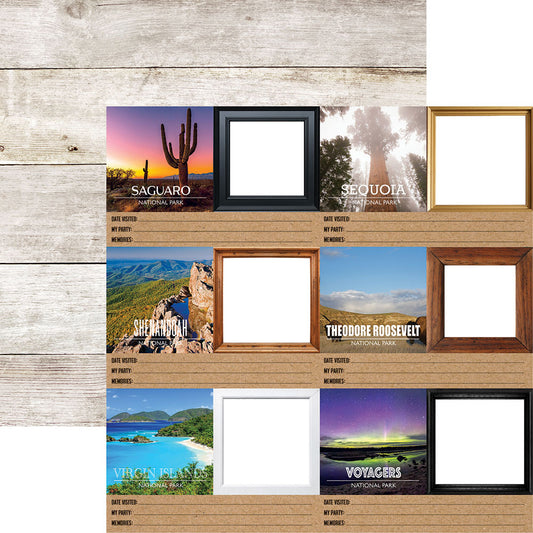 National Park Travelogue Five - 12X12 Scrapbook Paper