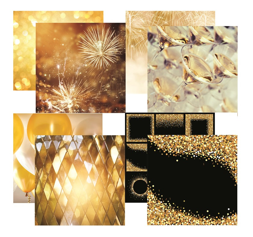 Reminisce New Year Celebration Scrapbook Paper Set