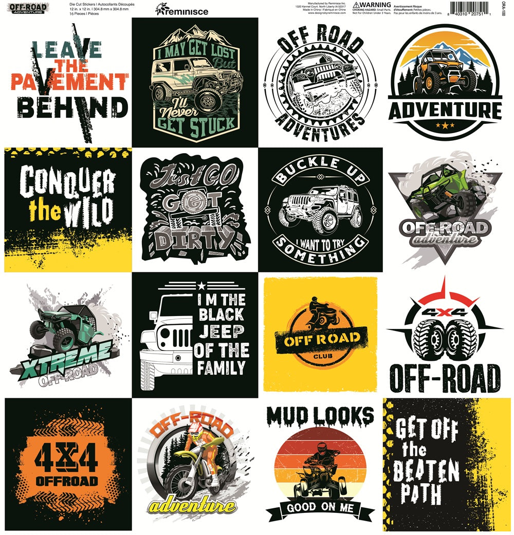 Reminisce Off Road Adventures Stickers