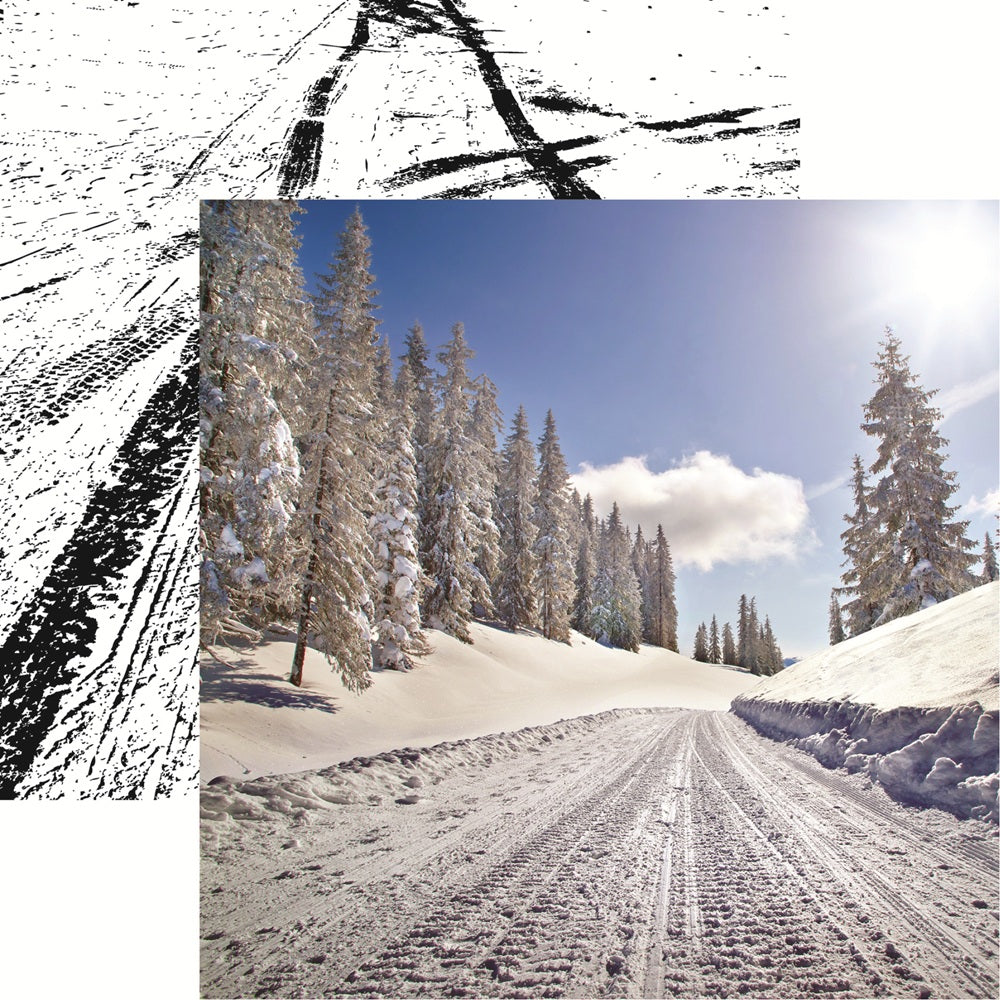 Winter Trails Off road Adventures Scrapbook paper by Reminisce