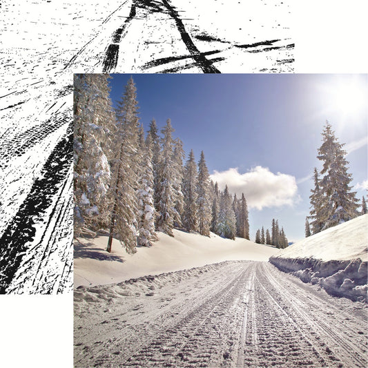 Winter Trails Off road Adventures Scrapbook paper by Reminisce