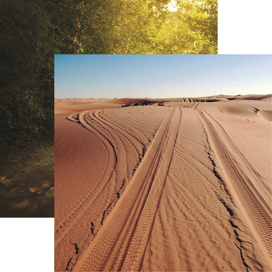 Reminisce Off Road Adventures Sand Dunes Scrapbook Paper
