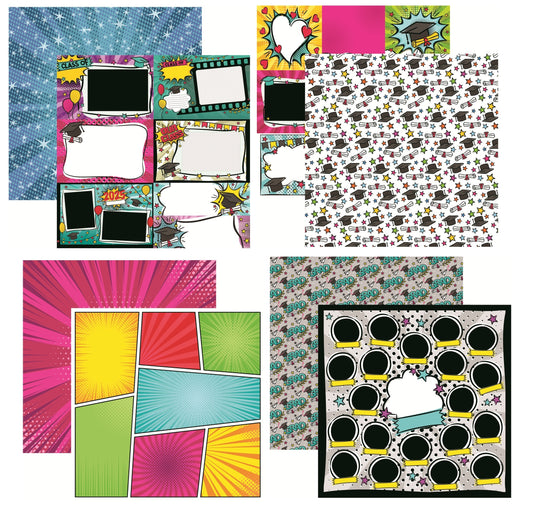Reminisce Our Class Scrapbook Paper Assortment Set