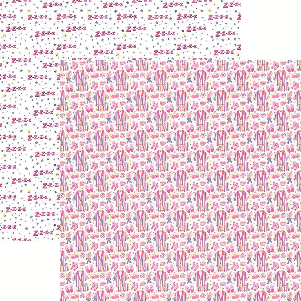 Reminisce Pajama Party Lets Sleepover Scrapbook Paper