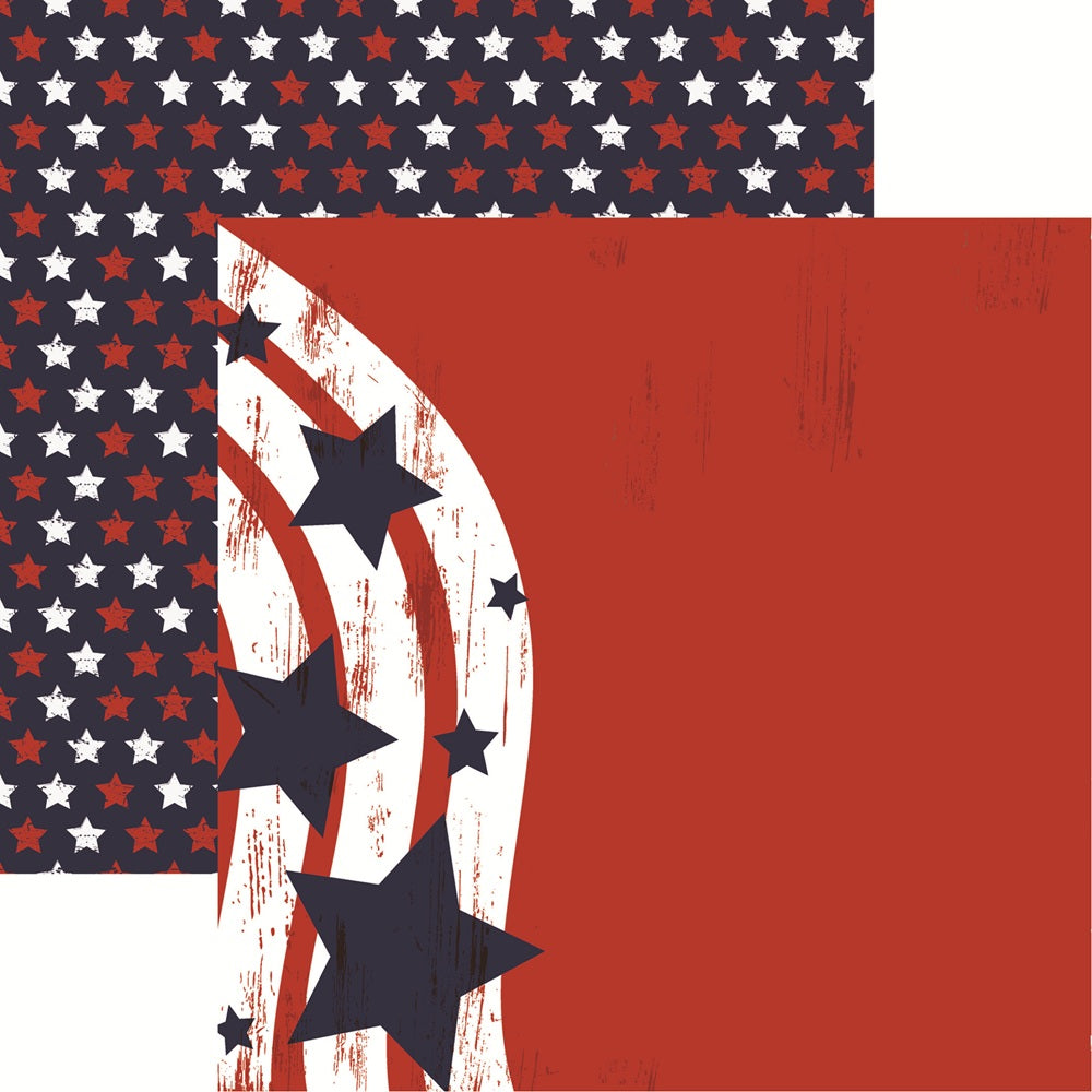 Reminisce Red White & blue Independence Day Scrapbook Paper